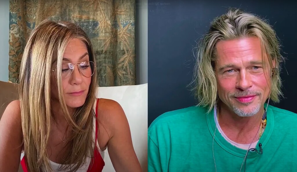 Brad Pitt y Jennifer Aniston se reencuentran en una lectura virtual de 'Aquel excitante curso' con fines benéficos y repleta de estrellas 