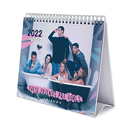 Calendario escritorio Deluxe 2022 Friends - Calendario 2022 sobremesa - Calendario 2022 Friends ? Calendario Friends - Calendario mesa 2022 - Calendario anual - Producto con licencia oficial